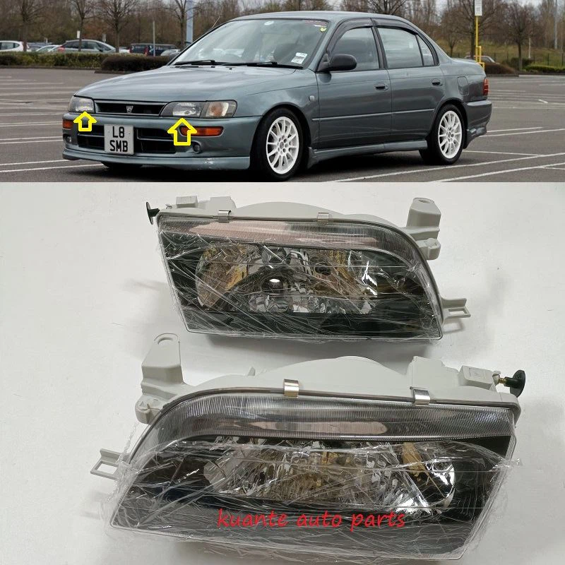 Musta värvi esilamp Corollale 1999 2000 AE100 AE101 212-1193-B 81110-13610 81115-13610